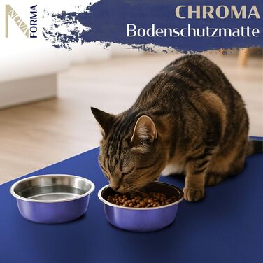 Захисний килимок для твердих підлог NOVA FORMA Chroma - кольоровий килимок для офісних крісел виготовлений з міцного, нековзного пластику PE без BPA - захищає від подряпин та зносу - 116x150 см, синій