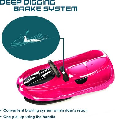 Снігохід Gizmo Riders Stratos Bob, двомісний, рожевий, 90 кг