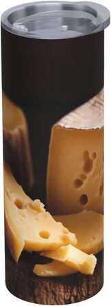 Кухоль з прямою трубочкою, 590 мл, сирний принт, дорожній кухоль, підходить для кемпінгу, офісу та дому