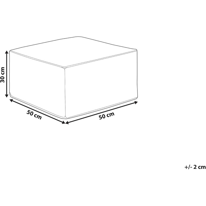 Пуф для сидіння, Табурет, Вельвет, Бежевий, 50 x 50 см, Квадратний, Сучасний, Скандинавський, Mukki