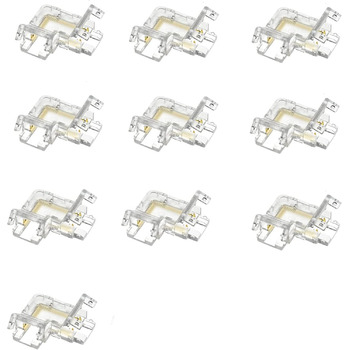 Світлодіодний роз'єм Amefil 10 шт. COB Безшовний кутовий роз'єм 90 градусів L-подібний кутовий роз'єм 3pin 10 мм FOB RGB CCT Стрічковий роз'єм