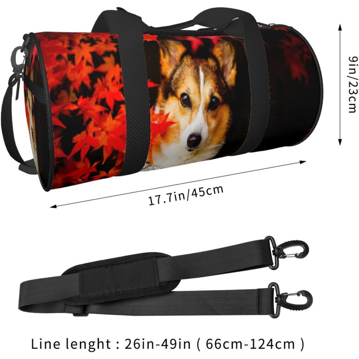 Дорожня сумка з милим коргі, спортивна сумка для чоловіків та жінок