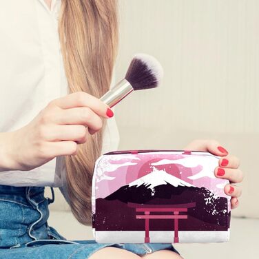 Косметичка з японським храмом, пейзаж Торрі, для жінок, дорожня косметичка, велика, для макіяжу, практична сумка, органайзер, сумк