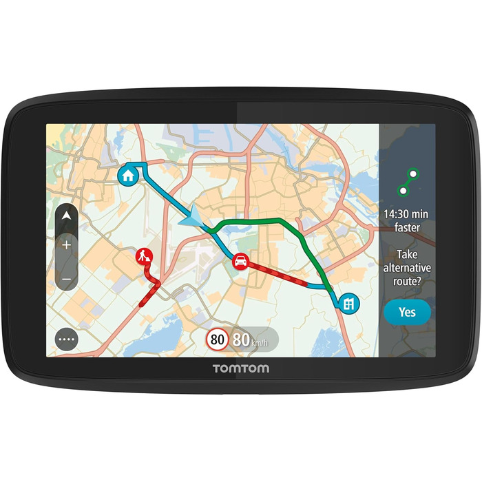 Навігаційний пристрій TomTom GO Essential з 5-дюймовим екраном, уникнення заторів завдяки TomTom Traffic, оновлення карт для Європи, оновлення через Wi-Fi (відновлений) 5-дюймовий відновлений