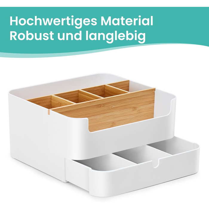 Організатор для косметики, зберігання косметики, контейнер для косметики, високоякісна багатофункціональна бамбукова косметичка з