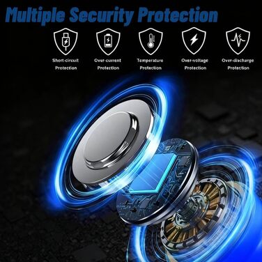 Зарядний пристрій для акумуляторів 18650 з 4 комплектами нікель-металгідридних акумуляторів 3,7 В ємністю 2200 мАг, 4-етапний інтелектуальний зарядний пристрій із РК-дисплеєм для швидкої зарядки літій-іонних акумуляторів 10440, 14500, 16340, 18650 та 2665