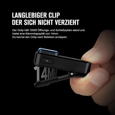 Міні-світлодіодний ліхтарик OLIGHT Oclip із червоним світлом, акумуляторний ліхтарик USB-C яскравістю 300 люмен, лампа-кліпса IPX5 і маленький миготливий ліхтар із захистом від падіння з висоти 1,5 м для бігунів у кемпінгу та попередження про безпеку.