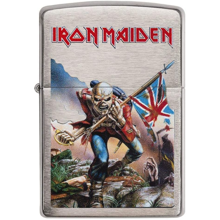 Запальничка Zippo 29432 Iron Maiden-Chrome Brushed-Spring 2017, срібляста, 5.8 x 3.8 x 2 см