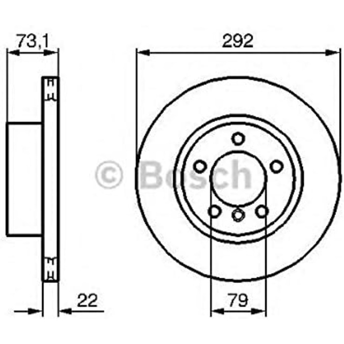 Гальмівні диски передні Bosch BD1082 292 мм комплект (2 шт.)