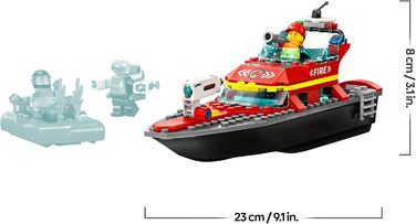 Конструктор LEGO City Пожежний катер, 144 деталі
