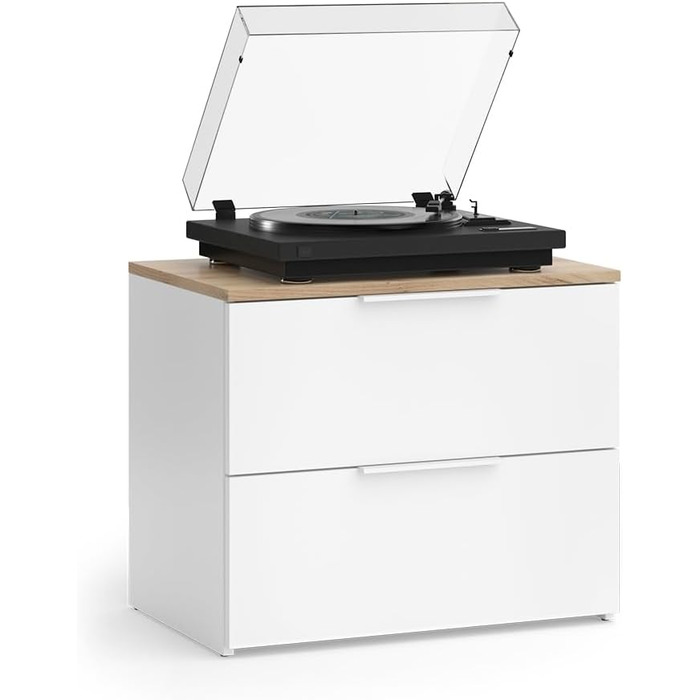 Комод Vicco Wido, полиця з дверцятами, білий/Сонома, 60 x 50 см з 2 шухлядами