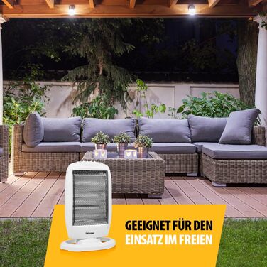 Інфрачервоний обігрівач Tristar KA-5129 галогенний 3 режими потужності коливальний макс. 1200 Вт, білий