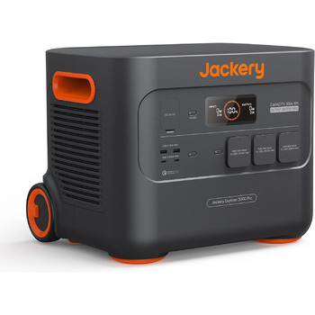 Портативна електростанція Jackery Explorer 3000 Pro 3024 Втгод, потужність до 3000 Вт, швидка зарядка за 1,8 години, 2 x PD100 Вт, 3 x вихід змінного струму, 2 x порти для зарядки USB-C, для зовнішнього та домашнього використання