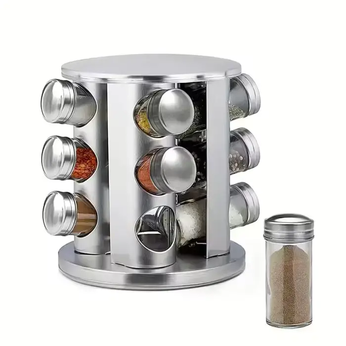 Підставка для спецій на Vialex 12 баночок обертова 21,5 см кругла