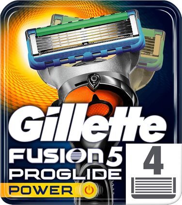 Леза для бритви Gillette Fusion5 ProGlide Power для чоловіків, 4 змінних леза з технологією FlexBall для контурів