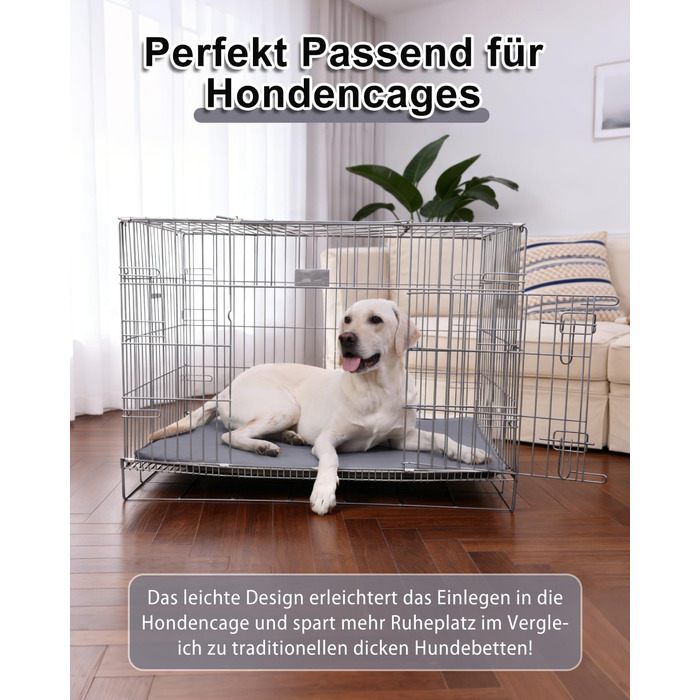 Водонепроникний килимок для собак на вулиці - 90x57 см, ліжко для собак середнього розміру зі штучної шкіри, легко чиститься, портативна подушка для собак, що економить місце, матрац для собак, який можна прати, для використання в приміщенні та подорожей,