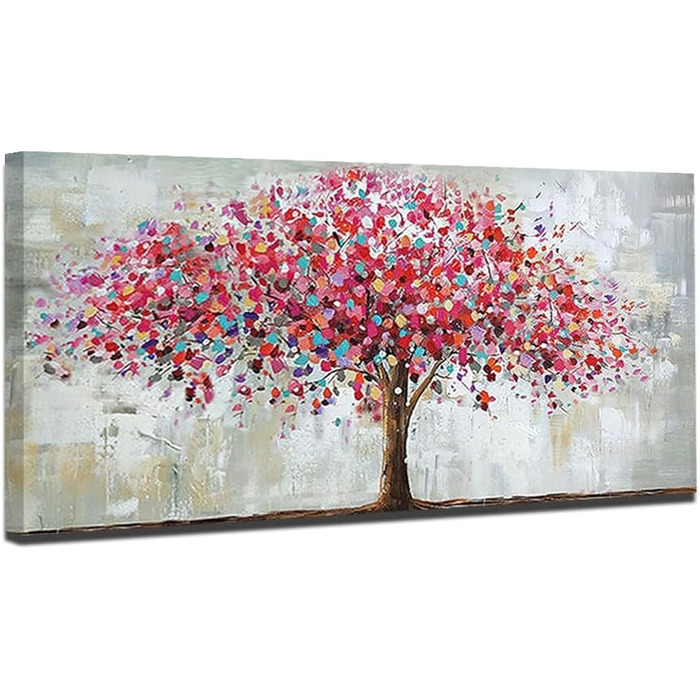 Картина Ручний розпис, мотив Велике червоне дерево, вітальня, акрилове полотно, прикраса будинку, олійний живопис на полотні, 70 х