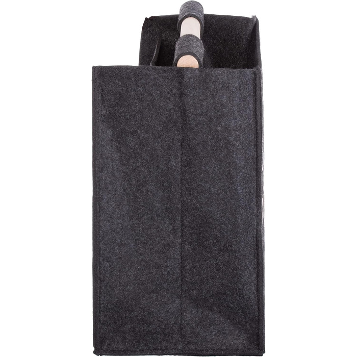 Стійка для газет Brandsseller Felt з дерев&39яною ручкою, приблизно 31 x 30 x 18 см, кошик/кишеня для газет - Читання - це як мріяти з відкритими очима - Антрацит