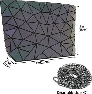 Маленькі жіночі клатчі на кожен день Геометричні сумочки для жінок Яскраві сумочки та сумки на ланцюжку, Геометричні сумки та голографічні крос-боді Набір A