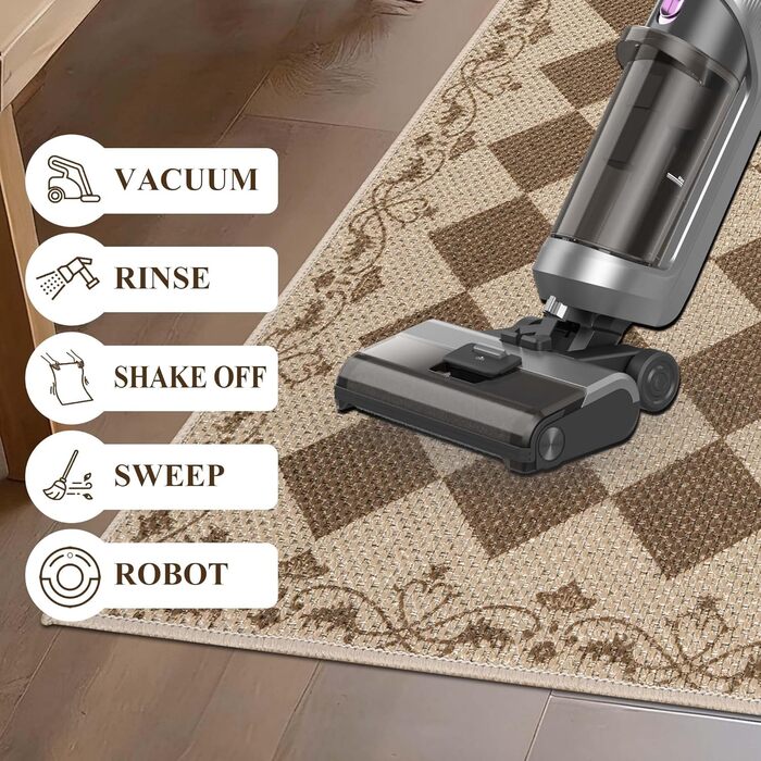 Килимова доріжка Cekene для передпокою, коричневого кольору, 80x200 см, бохо, кухонний килим, що миється, нековзний, джутова, для передпокою, кухні, коридору, спальні, 80 x 200 см, коричневого кольору