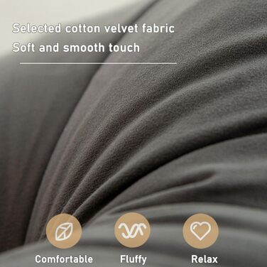 Подушка для спинки дивана/ліжка/узголів&39я, велика подушка для читання для дорослих, м&39яка подушка для спини зі знімним підголівником для читання/відпочинку/ігор (55 x 60 x 26 см, коричнева) 55x60x26 см коричневий