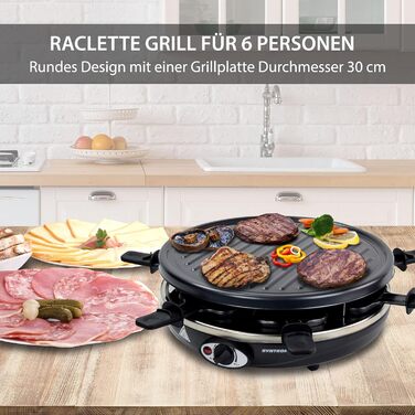 В 1 Raclette Pancakemaker Grill Crepemaker на 6 персон RAC-1200W-Basel, 4
