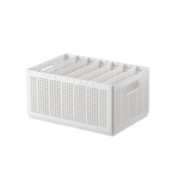 Коробка для зберігання штанів SIXRUN, розділена коробка для зберігання одягу, органайзер для шафи, ефективне сортування одягу для спальні, гардероб, складний органайзер для шафи (великий 7)