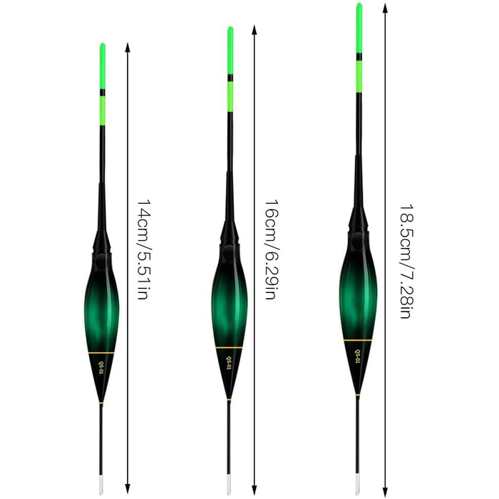 Світлодіодні поплавці YuuFcy для риболовлі з індикатором клювання, поплавці для риболовлі з датчиком сили тяжіння та базою 3 шт. и, палички для риболовлі, що світяться, аксесуари для риболовлі на озері, річці чи ставку.