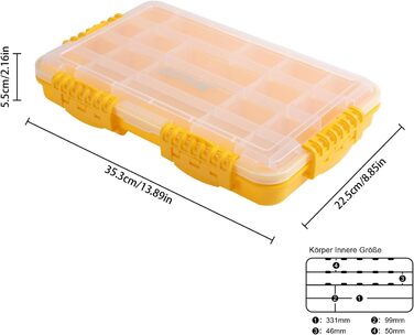 Ящик для рибальських снастей Goture, ящик для дрібних деталей для риболовлі, ящик для рибальських снастей, ящик для приманок, чохол для рибальської коробки, ящики для рибальських аксесуарів, ящик для рибальських снастей для м&39яких пластикових приманок, 