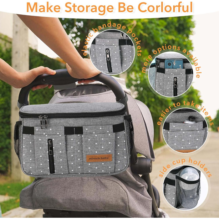 Сумка для дитячої коляски Організатор для дитячої коляски Сумка для дитячої коляски Універсальна багатофункціональна сумка для збе