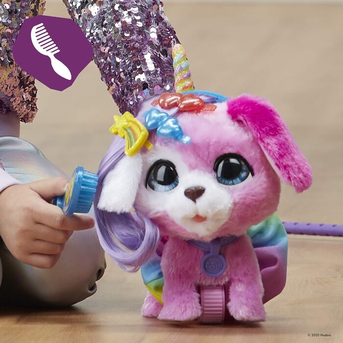 Інтерактивна іграшкова тварина FurReal Hasbro Glamalots, миле цуценя з 7 аксесуарами, від 4 років, F15445L0