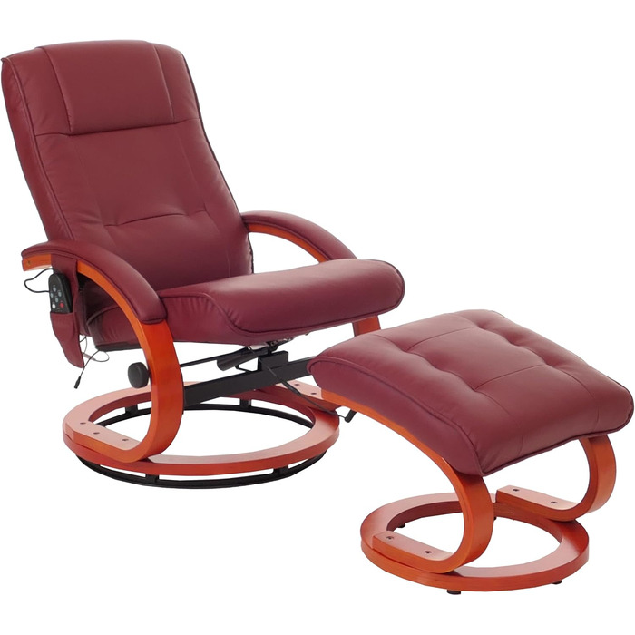 Масажу-реклайнер Mendler Pescatori II, розслаблююче масажне крісло, функція масажу - Бордо