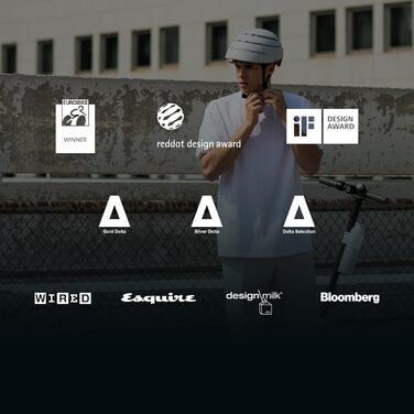 Складаний шолом для велосипедів та електросамокатів. Легкий, компактний та сертифікований. Унісекс-дизайн для чоловіків та жінок. Дорослий велосипедний шолом, ідеально підходить для їзди на велосипеді та по місту. M Білий/Світловідбиваючий