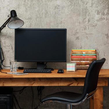 Лоток для документів Relaxdays, 6 відділень, DIN A4, ВxШxГ 27 x 34 x 27 см, для офісу та школи, офісний органайзер, МДФ, коричневий