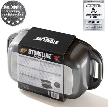 Лита алюмінієва жаровня з кришкою 40x22 см, 5,6 л Індукційна духовка безпечна для всіх типів плит, кришку можна використовувати як