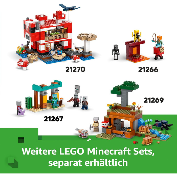 Конструктор LEGO Minecraft 21268, Будинок Поросяти, 238 деталей