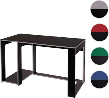 Письмовий стіл Mendler HWC-J26, комп&39ютерний стіл, офісний стіл, 120x60x76 см - чорно-сірий