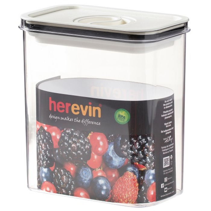 Контейнер HEREVIN Canister-Vacuum Lid-White-Black 1.8 л (161184-000) (7077944)