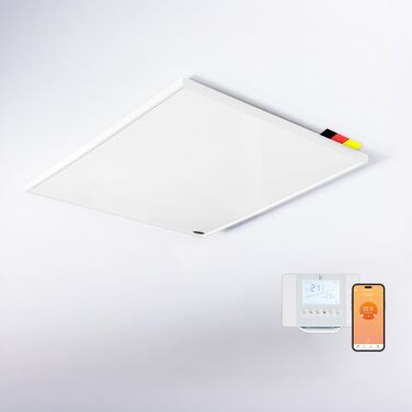 Інфрачервоний стельовий обігрівач Knighaus Smart 2.0 (450 Вт) Стартовий набір з термостатом, керуванням через додаток та Multiroom, для приміщень до 10 м, 5 років гарантії