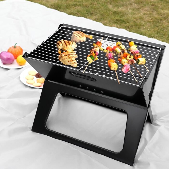 Складаний гриль QWORK, термостійкий гриль для ноутбука, для кемпінгу, подорожей