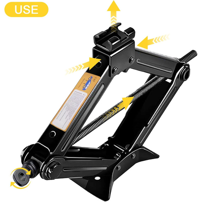 Домкрат - Домкрат-ножиці з максимальною вантажопідйомністю 1000 кг Портативний комплект аварійної заміни шин для позашляховика Седан Купе 1Т