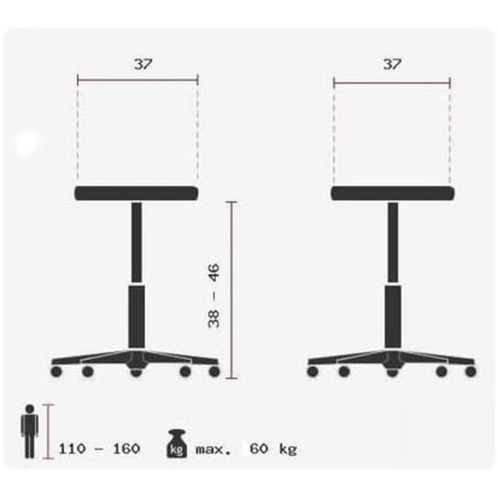 Дитячий стілець SITNESS BOBBY білий / рожевий