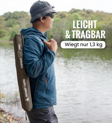 Складаний кемпінговий стіл OneTigris CAMPMATE, маленький складаний стіл, надлегкий портативний вуличний стіл, складний стіл, вантажопідйомність до 30 кг для використання на свіжому повітрі, походи, зелений рейнджер