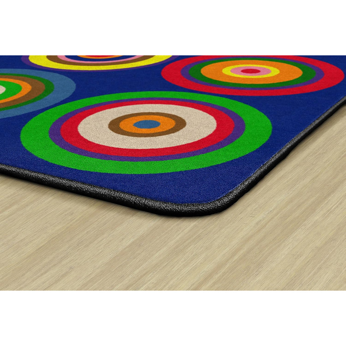 Флагманські килимки з кольоровими кільцями, кольоровий дитячий килимок для класів, для дитячих кімнат, для прикраси сидінь, ігрови