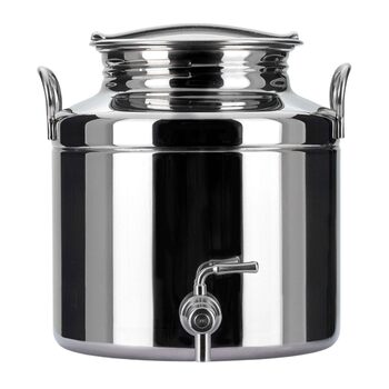 Зварний вал Megashopitalia з краном та масляною основою з нержавіючої сталі 18/10 (5 літрів) 5 л сталі