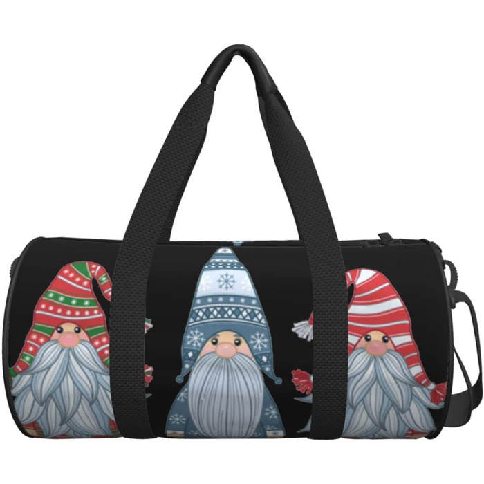 Дорожня сумка-мішок, новорічний дизайн (Дід Мороз, Гном), спортивна сумка для чоловіків та жінок