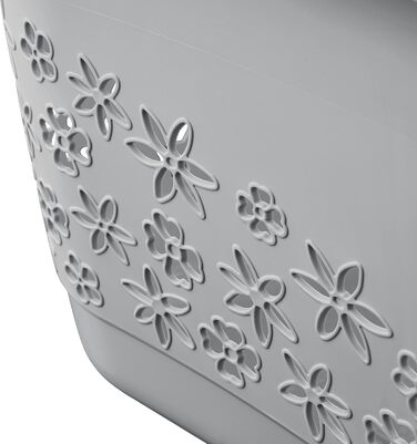 Ергономічний кошик для білизни keeper з повітропроникним декором, нековзними м'якими ручками, 50 л, Lasse, Nordic Grey