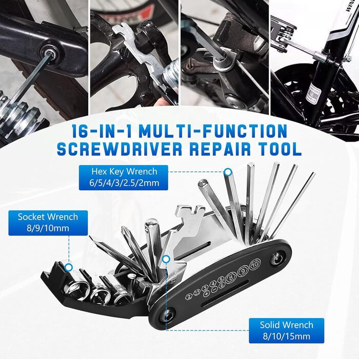 Набір для ремонту велосипедів Ninonly, 38-елементний