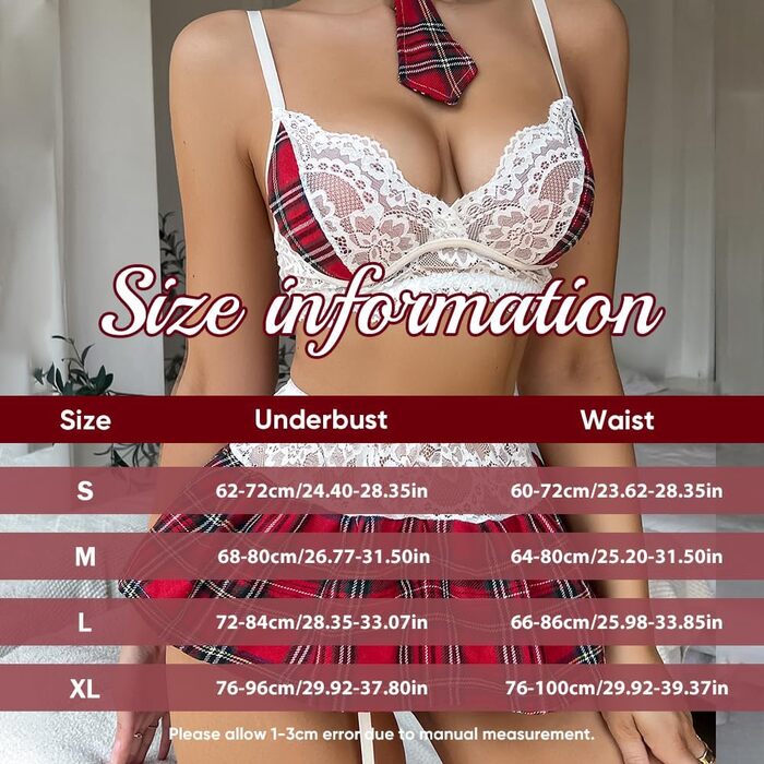 Жіночий комплект сексуальної білизни для рольових ігор, “Шкільна форма”, 5 предметів, M