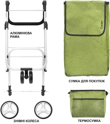 Сумка-візок ShoppingCruiser 3 Wheels Green (650071)